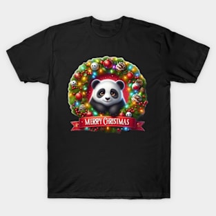 Panda merry christmas T-Shirt